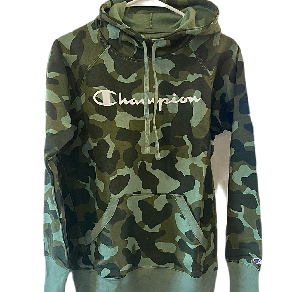 Size XL Champion Olive Camo Champion Women's Powerblend Hoodie